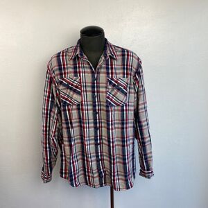 Great Northwest Mens Plaid Flannel Shirt 2XLT Cotton Thick Woodsy Chore Outdoors